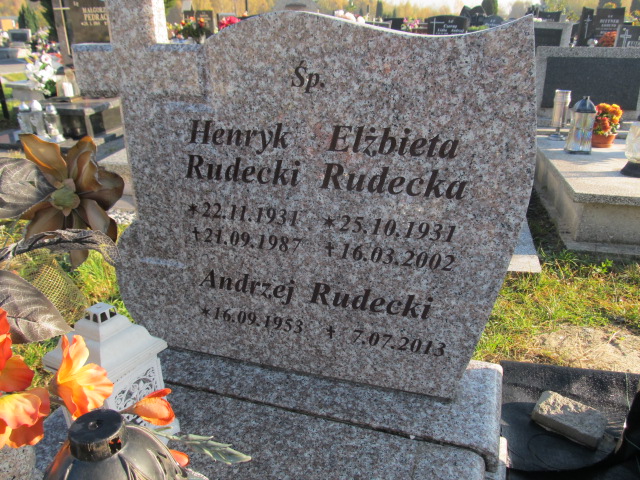 Andrzej Rudecki 1953 Mysłowice Brzęczkowice - Grobonet - Wyszukiwarka osób pochowanych