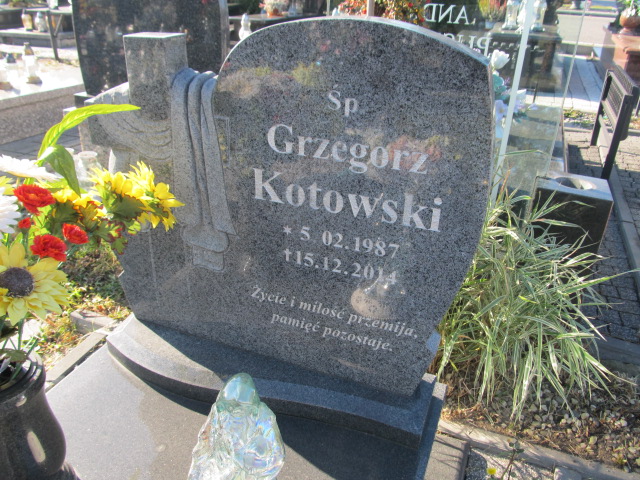 Grzegorz Kotowski 1987 Mysłowice Brzęczkowice - Grobonet - Wyszukiwarka osób pochowanych